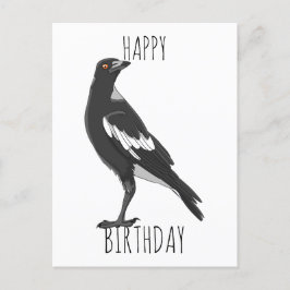 Postal Cartão de aniversário com uma gralha australiana