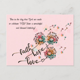 Postal Cartão de aniversário cristão