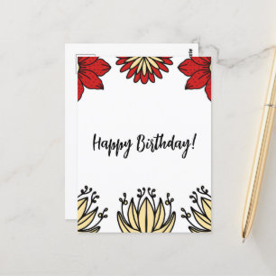 Postal Cartão de Aniversário da Coleção Frida