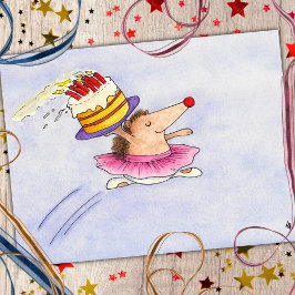 Postal Cartão de aniversário de ballet por Nicole Janes