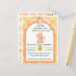 Postal cartão de aniversário de Clementine Cutie de um an