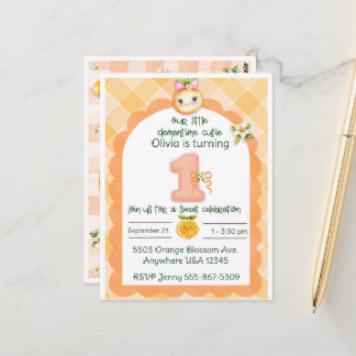 Postal cartão de aniversário de Clementine Cutie de um an