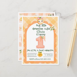 Postal Cartão de aniversário de Clementine Cutie um ano