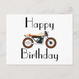 Postal Cartão de Aniversário de Motocicleta