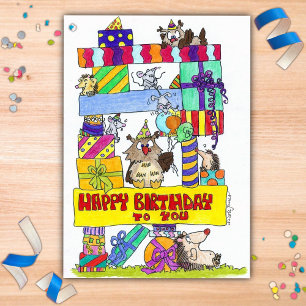 Postal cartão de aniversário de Nicole Janes