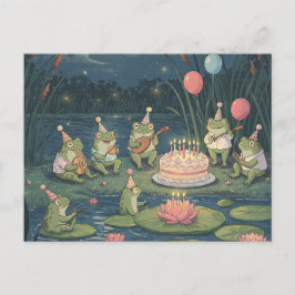 Postal Cartão de Aniversário de Rãs