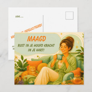 Postal Cartão de Aniversário de Virgem Divertido para [El