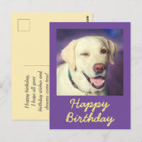 Cartão de Aniversário Divertido e Retrô com Cachor