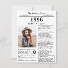 Postal Cartão de aniversário do jornal de 1996