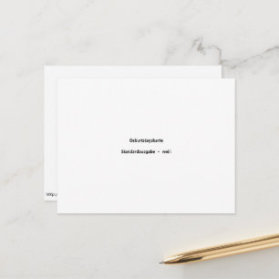 Postal cartão de aniversário edição padrão branco