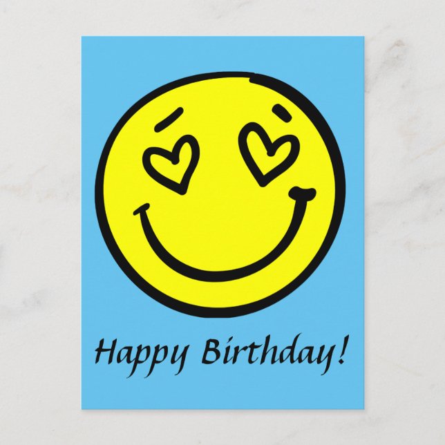 Postal Cartão de Aniversário Emoji (Frente)