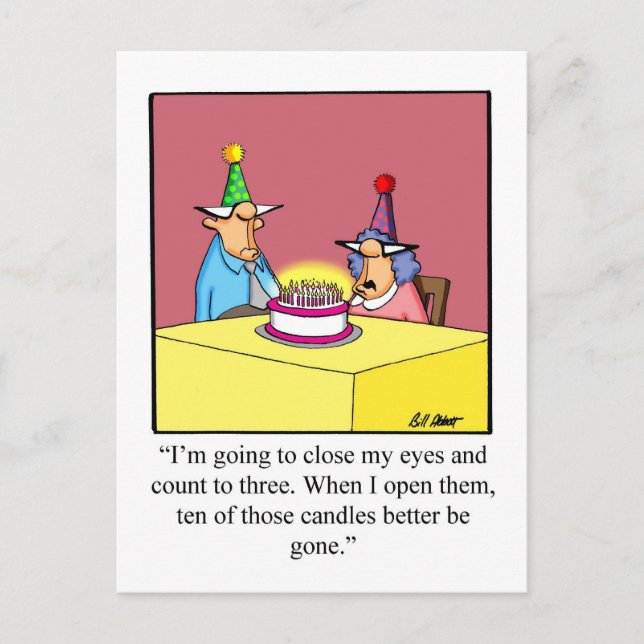 Postal Cartão de aniversário engraçado (Frente)