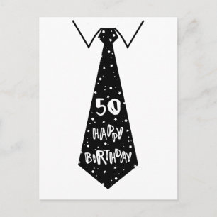 Postal cartão de aniversário engraçado de 50 anos gravata