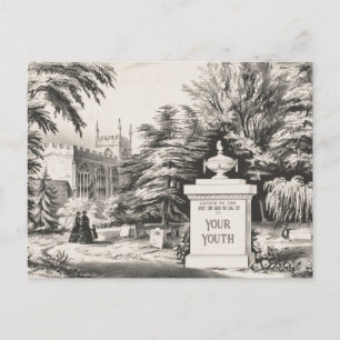 Postal Cartão de aniversário engraçado "Em memória da sua