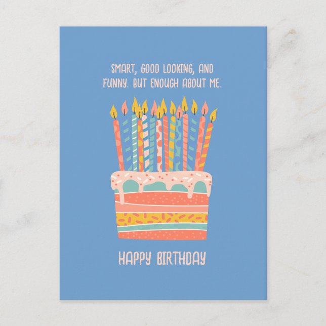 Postal Cartão De Aniversário Engraçado Para O Vovô, Pai (Frente)