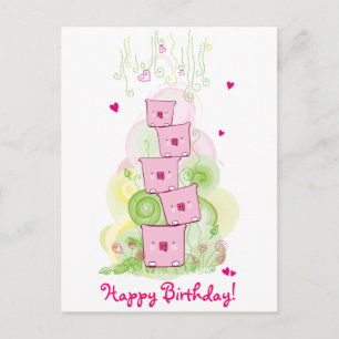 Postal Cartão de Aniversário Feliz!