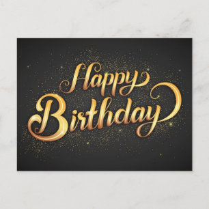 Postal Cartão de Aniversário Feliz