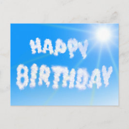 Postal Cartão de Aniversário Feliz
