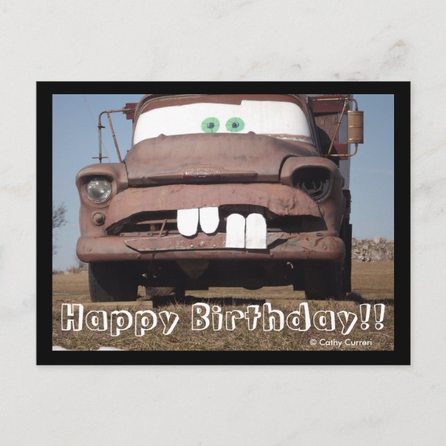 Postal Cartão de Aniversário Feliz (Frente)