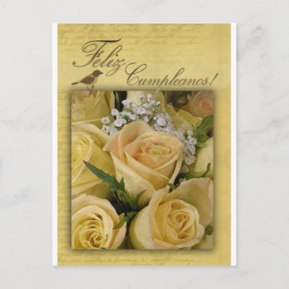 Postal Cartão de Aniversário Feliz Cumpleanos