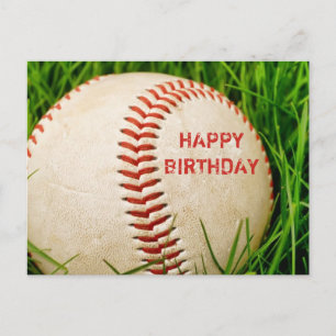 Postal Cartão de Aniversário Feliz do Baseball