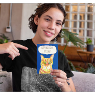 Postal Cartão de aniversário gato ruivo gatos malhados ga