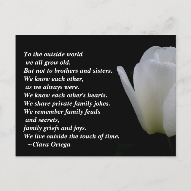 Postal Cartão de aniversário Irmão/Irmã (Frente)