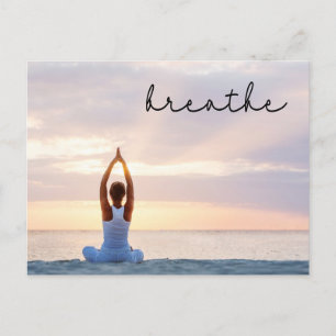 Postal Cartão de Aniversário Meditação de Yoga o dedo ind