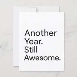 Postal Cartão de aniversário minimalista para adultos