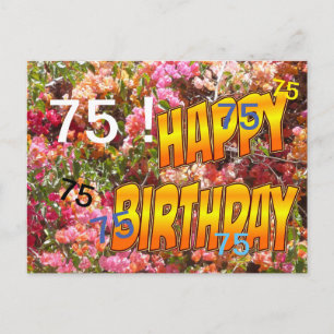 Postal Cartão de Aniversário Modelo Idade Bougainvillea