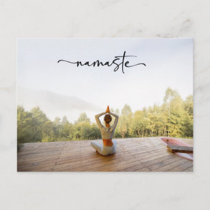Postal Cartão de Aniversário Namaste de Meditação Yoga
