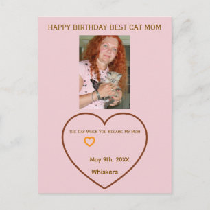 Postal Cartão de aniversário personalizado com foto da ma