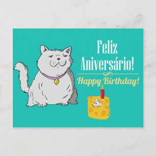 Postal Cartão de aniversário português