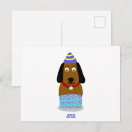 Postal Cartão de Aniversário Pup