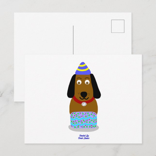 Postal Cartão de Aniversário Pup (Frente/Verso)