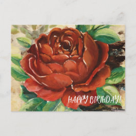 Postal Cartão de aniversário Rosa Feliz