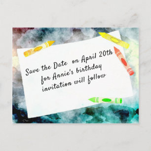 Postal Cartão de Aniversário Save The Date