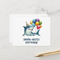 Cartão de Aniversário Shark-tastic