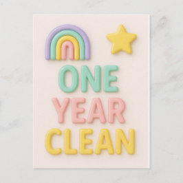 Postal Cartão de aniversário sóbrio de um ano, da BNA