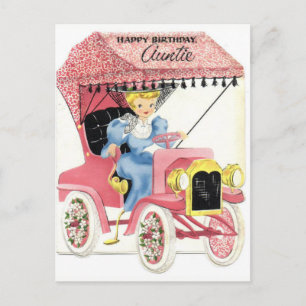 Postal Cartão de Aniversário Vintage