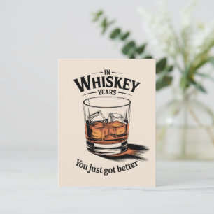 Postal Cartão de aniversário Whiskey para o Pai