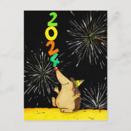 Postal Cartão de Ano Novo 2024