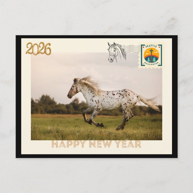 Postal Cartão de Ano Novo 2026 (Frente)