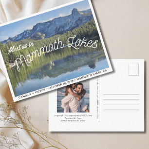 Postal Cartão de Anúncio de Casamento em Mammoth Lakes
