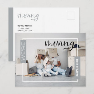 Postal Cartão de Anúncio de Movimentação de Foto Personal