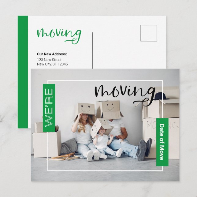 Postal Cartão de Anúncio de Movimentação de Fotos Persona (Frente/Verso)