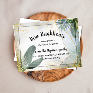 Postal Cartão de Apresentação de Novo Vizinho Personaliza