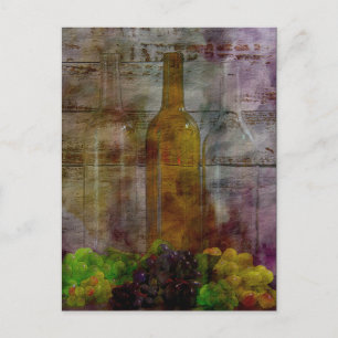 Postal Cartão de Arte Digital Essência da Vinha