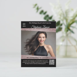 Postal Cartão de Autógrafo de Promoção de Concurso | Códi