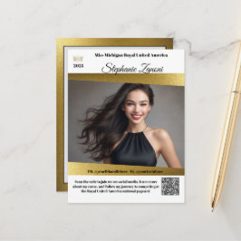 Postal Cartão de Autógrafo Promocional de Desfile com Bri